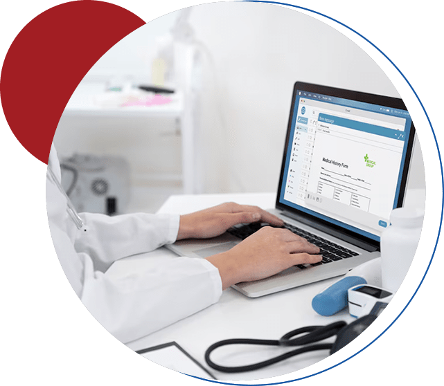 Medical billing expert analyzing records for legal testimony